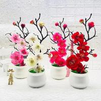 Planta Artificial De Bonsái Pequeña Simulación En Maceta Flores Falsas Para Decoración De Mesa Adornos Para Hogar Y Jardín De Hoteles - details 0
