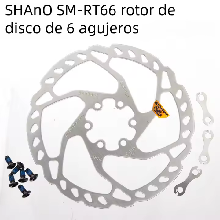 Freno De Disco Shimano Deore SLX SM RT66 6 Bolts Para Bicicleta MTB Tamaño 160mm 180mm 203mm Sistema Hidráulico - 1