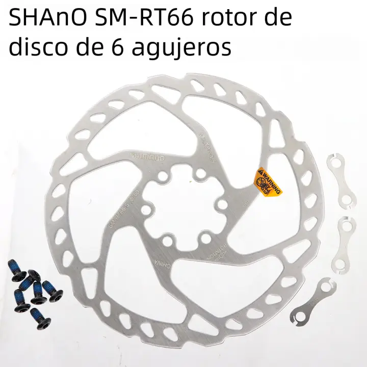Freno De Disco Shimano Deore SLX SM RT66 6 Bolts Para Bicicleta MTB Tamaño 160mm 180mm 203mm Sistema Hidráulico - 1