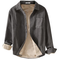 Camisa De Algodón De Corduroy Para Hombres Diseñadora Italiana Calidad Superior Moda Otoño Invierno Talla Grande Cuello Cuadrado Estilo Casual - details 11