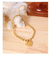 Encanto 1 unidad de pulsera de corazón de melocotón con letras en inglés grabadas de nicho francés, corazones de amor, combinación diaria，pulsera de amor para mujer - details 6