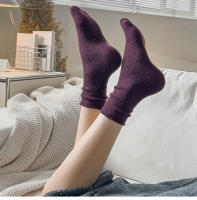 Calcetines De Lana Gruesos Para Mujer Estilo Retro Coloridos Casual Cálidos Para Otoño E Invierno Calcetines Sueltos De Alta Calidad Para Uso Diario - details 4