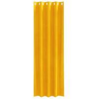 Cortinas Opacas de vidaXL con Ojales 2 pcs Mostaza Amarillo Terciopelo - details 2