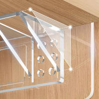 Soporte Adhesivo Para Estante 1PC Pegatinas Para Cocina Dormitorio Armario Soporte De Clip Para Muro Adhesivo Bracket Holder - details 13