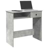 vidaXL Escritorio de madera contrachapada 80x40x75 cm en color Roble ahumado/Negro/Marrón roble y más | estructura resistente ideal para salón dormitorio o estudio - details 5