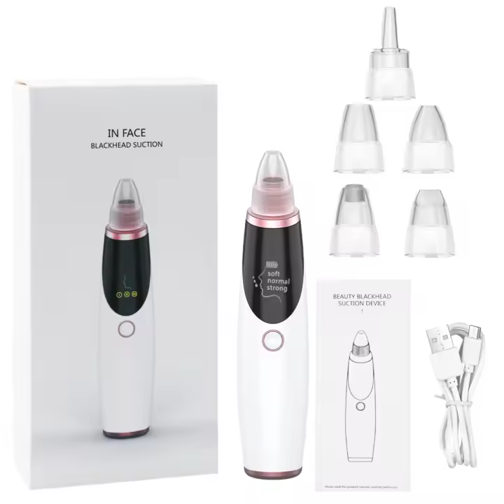 Potente dispositivo eléctrico de succión de puntos negros para eliminar puntos negros y puntos blancos, reducir el acné, limpiar los poros, dispositivo de burbujas pequeñas de belleza facial - 1