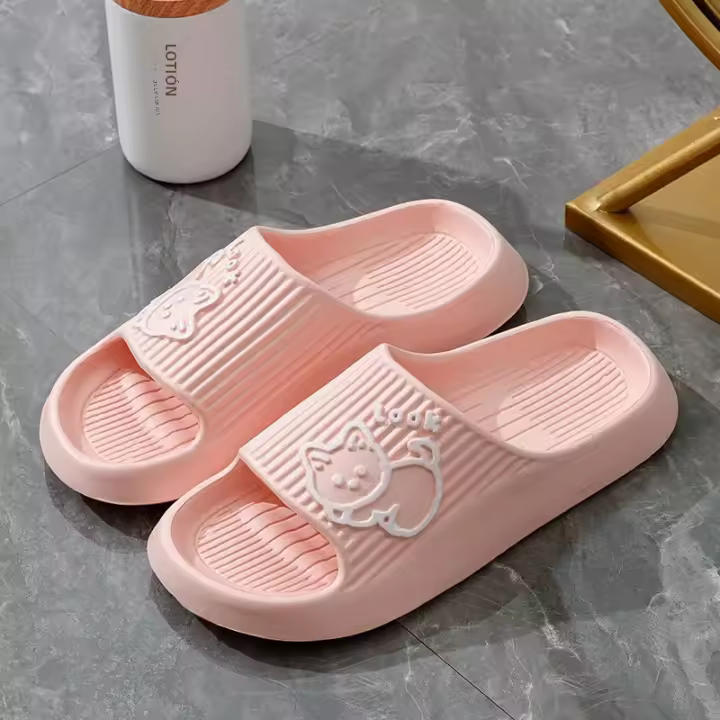 Zapatillas De Sandalias De Gato Afortunado Para Hombres Y Mujeres Verano Uso Doméstico Antideslizante Desodorante Baño EVA Grueso - 1
