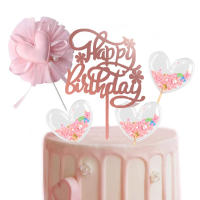Topper De Cumpleaños PinkHeart Decoración De Pastel Con Corazón Rosa Para Fiestas De Cumpleaños Adornos Para Pasteles Y Cupcakes - details 0