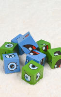 Juego De Tablero De Bloques Cubo Cambio De Cara Juguete De Madera Montessori Para Niños Desafío Mental Educativo Regalo - details 1