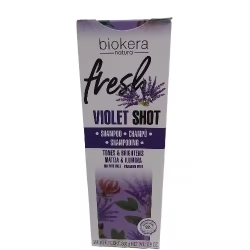 Salerm Cosmetics Salerm Violet Shot Champú Matizador 300 Ml para Cabello Rubio Sin Sulfatos - 1