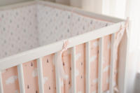 LALA - Cuna de Bebe envolvent de Algodón Puro anticolisión Combinación libre respaldo de Cama Gongsatin Rosa Pequeño árbol 30*30 LAVADO DE Pieza Entra, - details 8