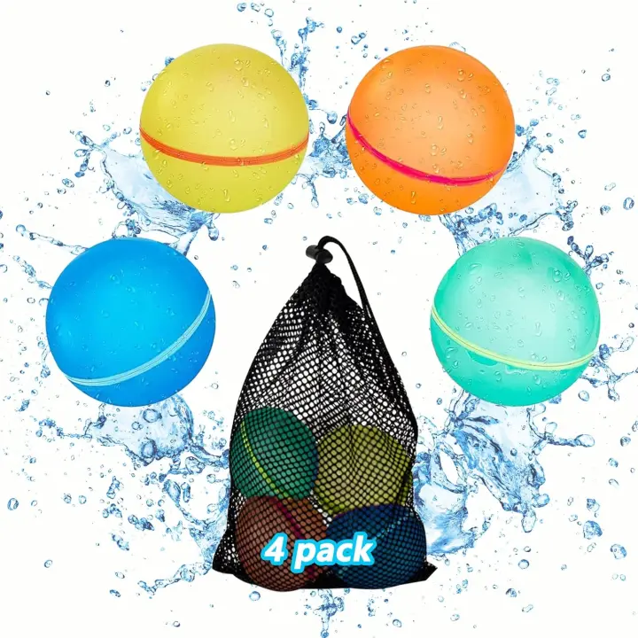 Globos de Agua Reutilizables para Niños y Adultos - 18 Bombas de Agua Magníficas with Bolsa de Malla - 1