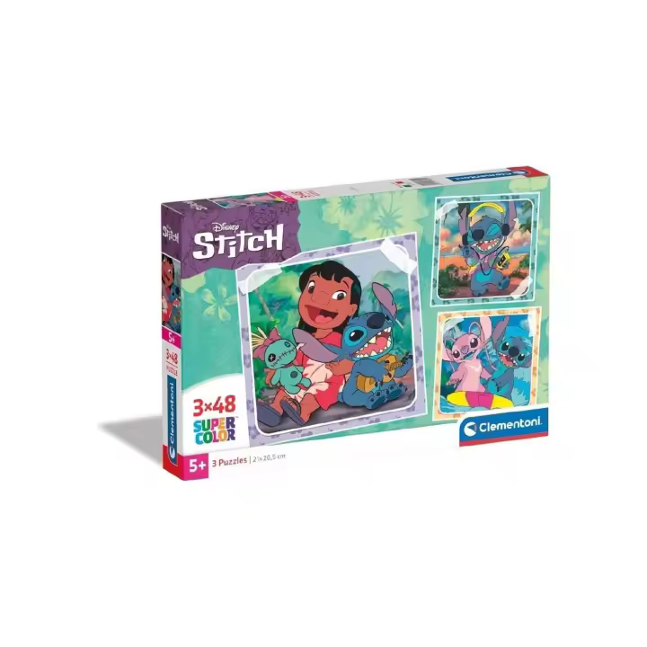 PUZZLE STITCH 3X48-PIEZAS CLEMENTONI - 1