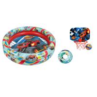 Set de Piscina Blaze, Flotador hinchable Crocodile y Mini Basket Blaze para niños y niñas (4456) - details 0