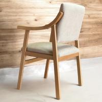 Sueña y Descansa Sillón reforzado con brazos de madera de haya en color haya tapizado en beis - details 2
