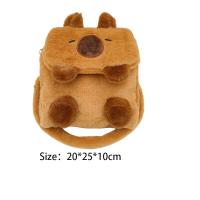 Mochila De Peluche Con Patrón De Caimán De Peluche Estilo Sencillo Para Mujer Mochila De Hombro Con Cierre De Cremallera Material Principal Algodón - details 1