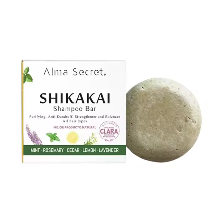 Champú Sólido Shikakai Anticaída Alma Secret | Champú solo, Champú + Mascarilla o Pack con Gel Rizos Ocean Curly - 1