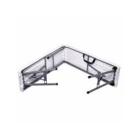 MIRAMAX-Banco plegable de plástico y acero con asa de transporte,asiento portátil para picnic al aire libre, camping,fiestas,Blanco,180 x 29 x H 44 cm - details 2