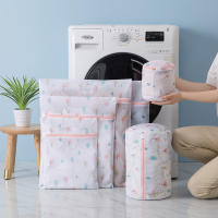 Juego De 6 Bolsas De Lencería Con Estampados Lindos Malla Fina Para Proteger Ropa Moderno Estilo Poliéster Origien China Continental - details 13