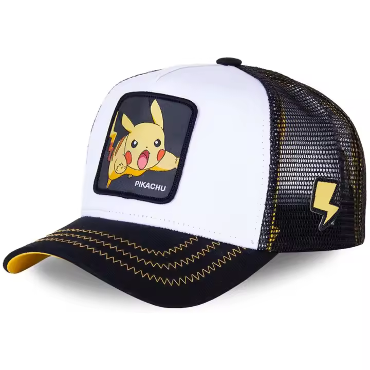 Gorra Capslab Trucker Pikachu para hombre en color blanco - 1