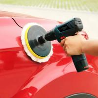 Nuevo Set De Pads De Pulido Para Coche Con Rueda De Lana Y Disco De Perforación 6/7 Pulgadas Herramientas De Cera Y Pintura Para Automóvil - details 8