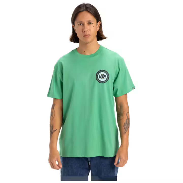 Camiseta de Manga Corta Quiksilver Circle para hombre en color verde - 1