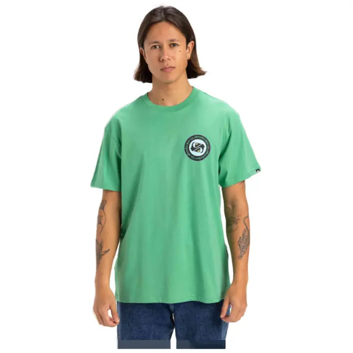 Camiseta de Manga Corta Quiksilver Circle para hombre en color verde - 1