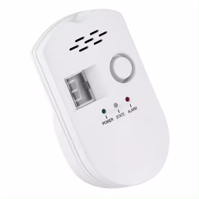 Detector de gas de una Pieza Gas natural Metano Propano Butano Alarma enchufable con Pantalla digital-69*120mm SSIT - 1