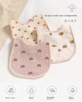 Babero De Algodón Para Bebés 6 Capas Muslin Toalla De Saliva Para Niños Accesorios Nuevos Recién Nacidos Disfraces Y Ropa Unisex - details 0