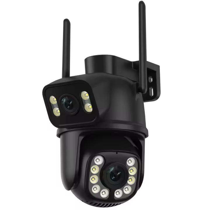 Cámara De Seguridad IP Inalámbrica Exterior 4K 8MP HD Con Lente Doble Wifi PTZ Cámara De Vigilancia Automática iCsee Para Calle - 1