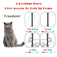 Puerta Para Gatos Con Cerradura De Seguridad En 4 Direcciones ABS Plástico Puerta De Seguridad Para Perros Y Gatos Pequeños Kit De Puerta Para Mascotas - details 6