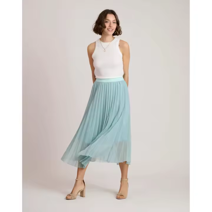 NAF NAF - Falda plisada Color Azul Cielo de NAF NAF - 1