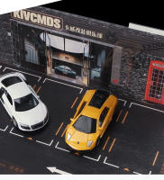 Caja De Exhibición De Coche a Escala 1/64 Con Estacionamiento Y Garage Multisorpresa Modelo De Juguete Para Adultos Sin Batería Hecho De Plástico - details 4