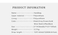 Bolso Bandolera Para Mujer CH Embossed Con Diseño De Impresión De Letras Gran Capacidad Elegante Temperamento Bolso De Mano Casual - details 0