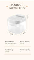 Fuente De Agua Automática Para Gatos 3L Capacidad Grande Dispensador De Agua Para Perros Con Filtro Circulante Silencioso Medidor De Flujo No Incluido Material Plástico - details 8