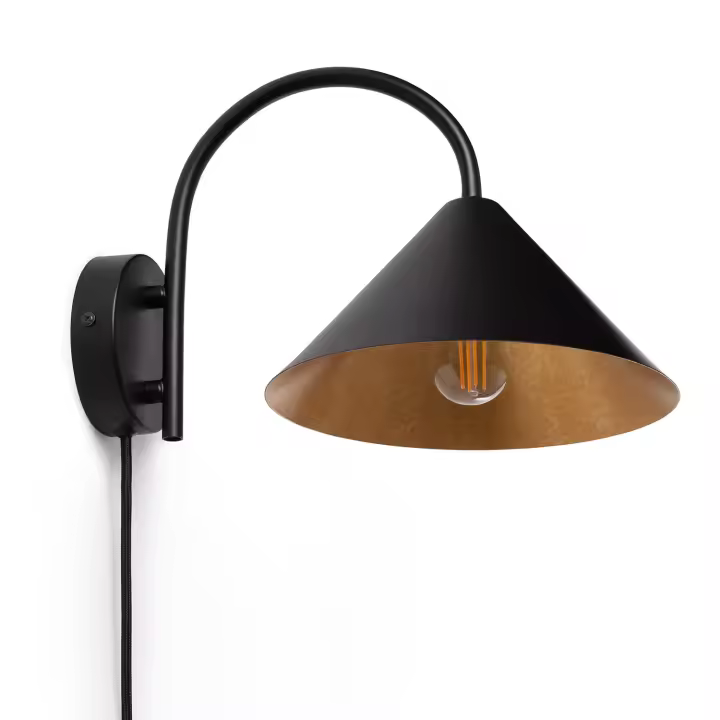 Ledkia Lámpara de Pared Metal Twiga Negro - 1