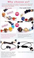Pulsera Planeta Sistema Solar Universo Galaxia Pulsera Hecha A Mano Pulsera De Cuentas De Piedra Natural Cuerda Ajustable Regalos De Astronomía Brazalete - details 3