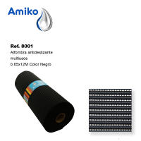 ROLLO DE ALFOMBRA ANTIDESLIZANTE ABIERTO NEGRO AMIKO DE 12Mx65CM - details 0