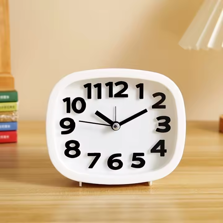 Mini Reloj De Alarma Silencioso Para Cama Y Escritorio Decoración Para El Hogar Regalos Para Niños Portátil Y Elegante - 1
