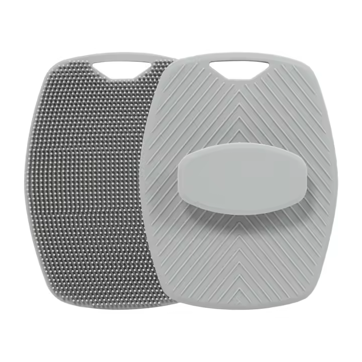 Cepillo De Baño De Silicona Exfoliante Con Mango Antideslizante Limpia Y Masajea La Piel Accesorios De Baño - 1