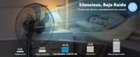 Aigostar Ventilador de Pie Silencioso con 7 aspas, diámetro 43 cm, oscilación de 70°, 3 velocidades y altura ajustable de 108 a 130 cm. Ideal para dormir. - details 5