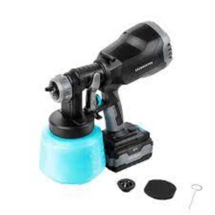 Cecotec Pistola de Pintura sin Cables CecoRaptor Color 4020 Ultra. Batería 20V y 4000mAh, Depósito 1000 ml, Flujo de pintura 700ml/min, 2 boquillas intercambiables de 1,80mm y 2,6mm