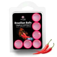 Brazilian Balls Efecto Triple Frío Calor Vibración Pack De 2 O 6 Bolas Brasileñas De Secret Play Ideales Para Jugar En Pareja Preliminares O Sexo Vaginal Y Anal Masajes Estimulantes Base De Aceite No Compatible Con Preservativos De Látex - details 1