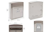 ARREGUI Compact E5737 Buzón Exterior de Acero Inoxidable Tamaño S (Correo DIN A5) | Buzón de Pared Pequeño | Buzón de Correo Individual | Antilluvia | Fácil de Instalar | Inox - details 5