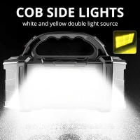 Linterna De Buzón Doble Cabeza LED Recargable USB 10000mAh Alta Potencia Para Pesca Camping Patrol Emergencia Trabajo - details 16