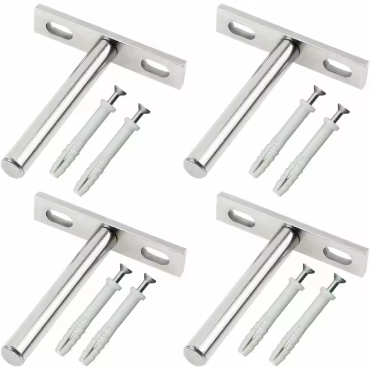 Soportes de metal para estante flotante Soporte de estante flotante de 79 mm utilizado para montaje en pared Soporte oculto de madera - 4 piezas - 1