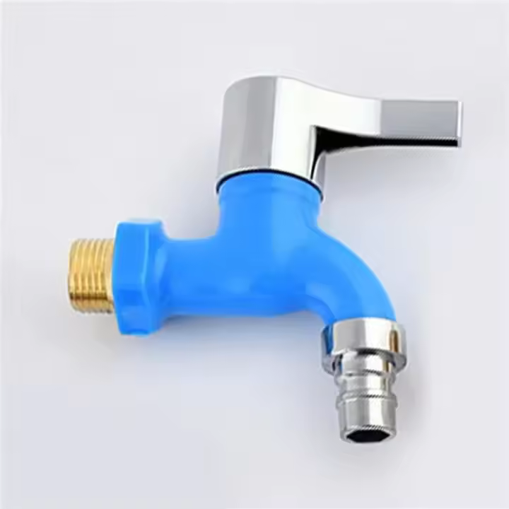 Conector Rápido De Agua Para Jardín Y Balcón Tapa Macho Montaje En Pared Fregadero De Máquina De Lavar Plástico Con Hilo Macho - 1