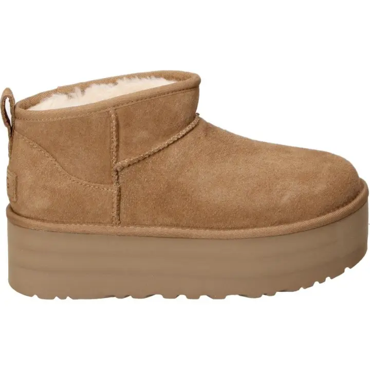 UGG | Botines UGG Classic Ultra Mini Platform para Mujer – Botines Australianos en Color Chesnut – Australianas con Plataforma Alta – Sin Cierre – Con Borreguito – Para Invierno – Tendencia - 1