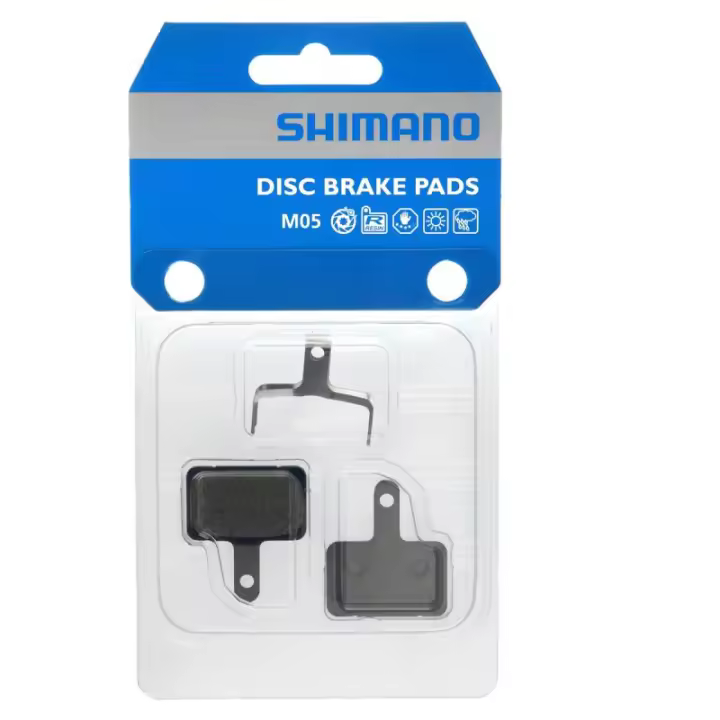SHIMANO | Pastillas De Freno Compuesto De Resina M05 - Pastillas de freno Shimano M05 resina para modelos Shimano BR-C601, BR-M515 y BR-M515LA.

Compuesto de la pastilla: Resina
Potencia Frenada: - 1