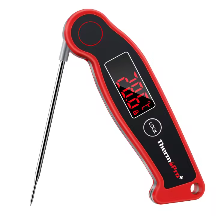 Termómetro Digital De Carne ThermoPro TP19 Lectura Rápida Pantalla LED Impermeable Con Retroiluminación Antibacteriano Para BBQ - 1